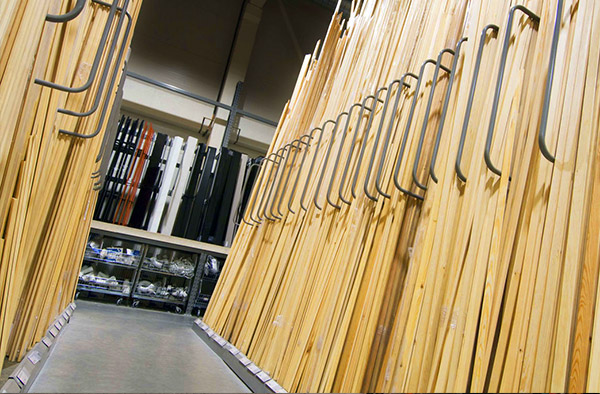 indoor vertical timber storage